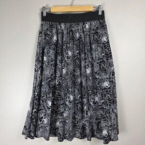 LuLaRoe Jill Black & White Floral Skirt